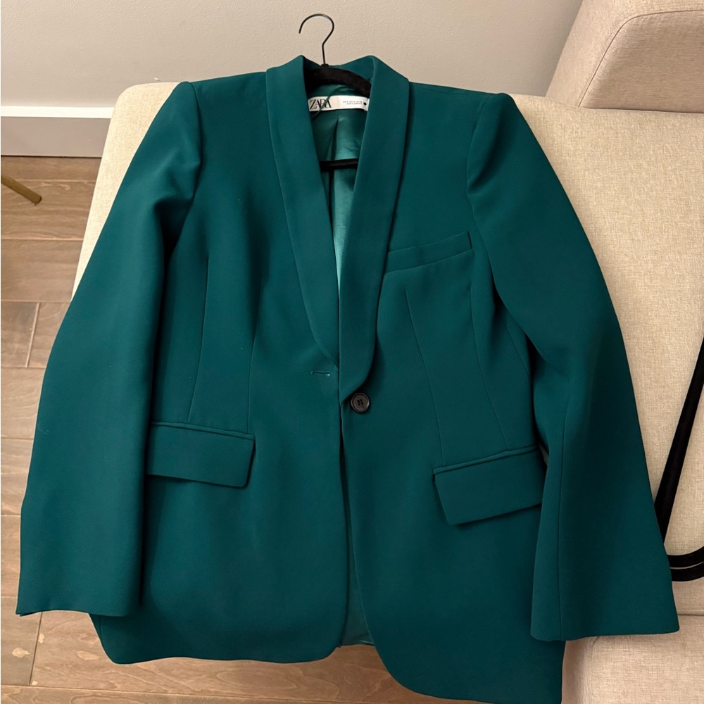 Oversized Green Zara Blazer